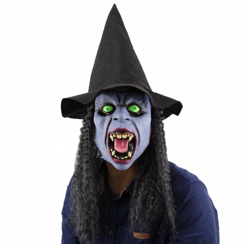 Üble Hexe Maske aus Latex Karneval Halloween Horror 