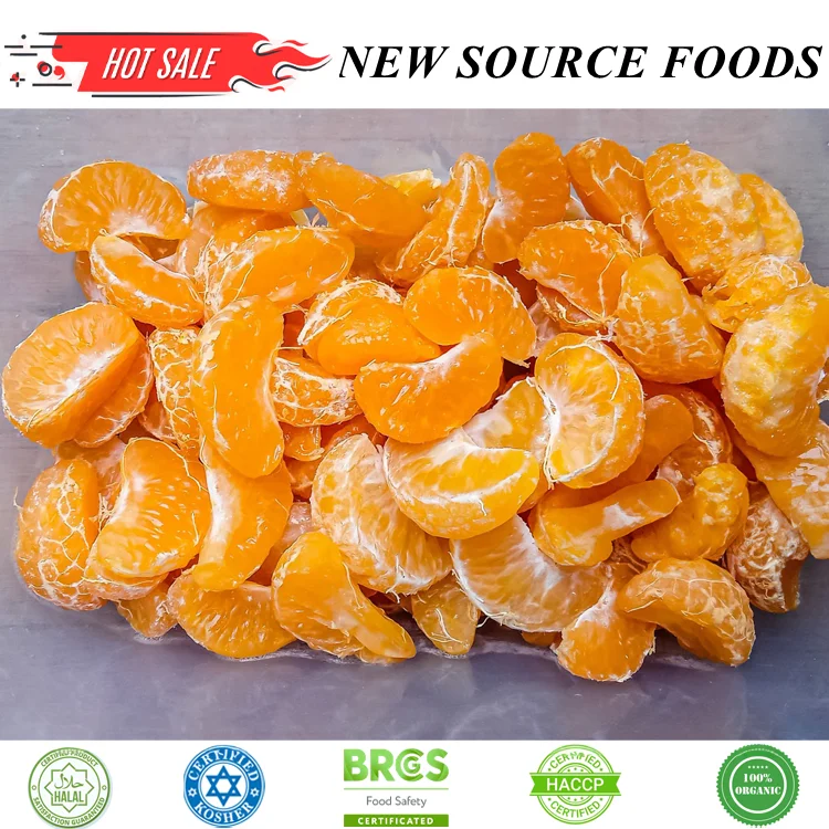 IQF Frozen Mandarin Orange Slices Peeled Frozen Citrus Can Be Used