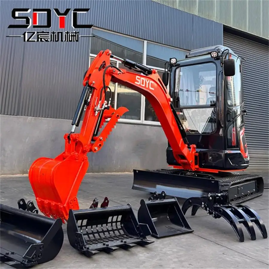Free Shipping EPA CE Small Mini Excavator Crawler Micro Digger 2 Ton 1.8 Ton Kubota Engine Hydraulic Farm Mini Excavator Digger