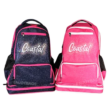 Custom Names and Colors Big Capacity Hot Sale Cheer Backpack with Laptop Compartment for Cheerleader And Dance Bag