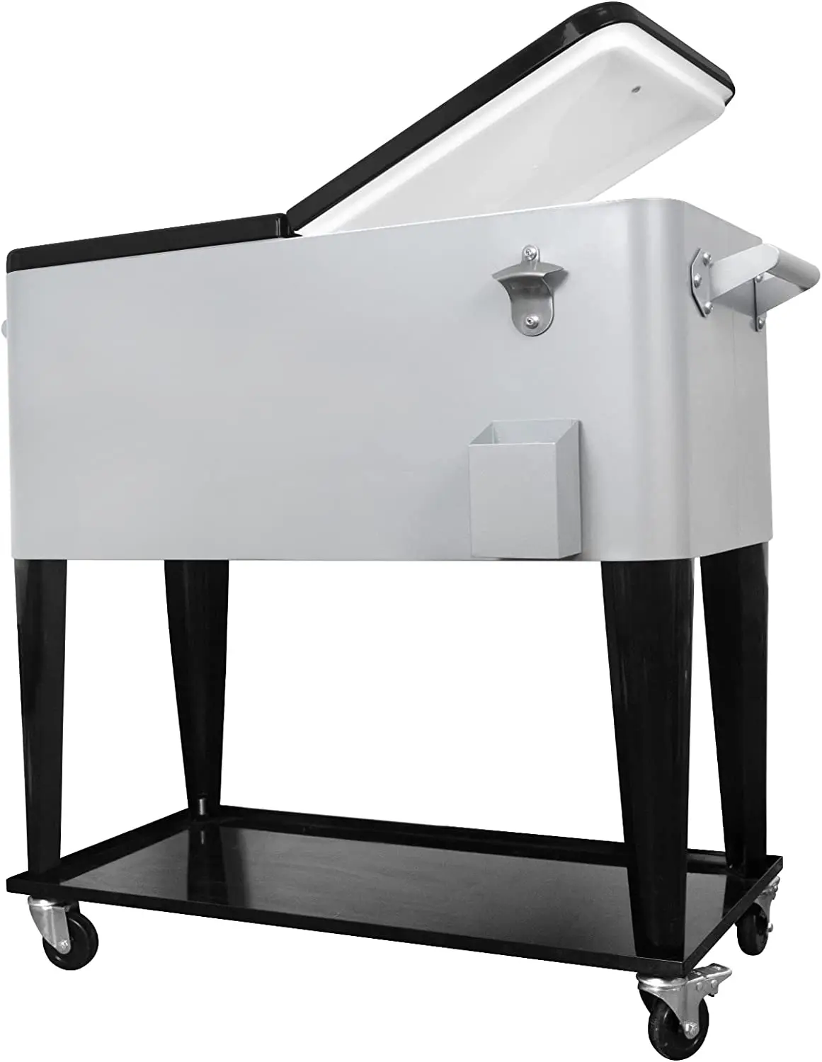 Ice Chest Cart Trolley Rolling Cart Cooler With Wheels Outdoor Beverage