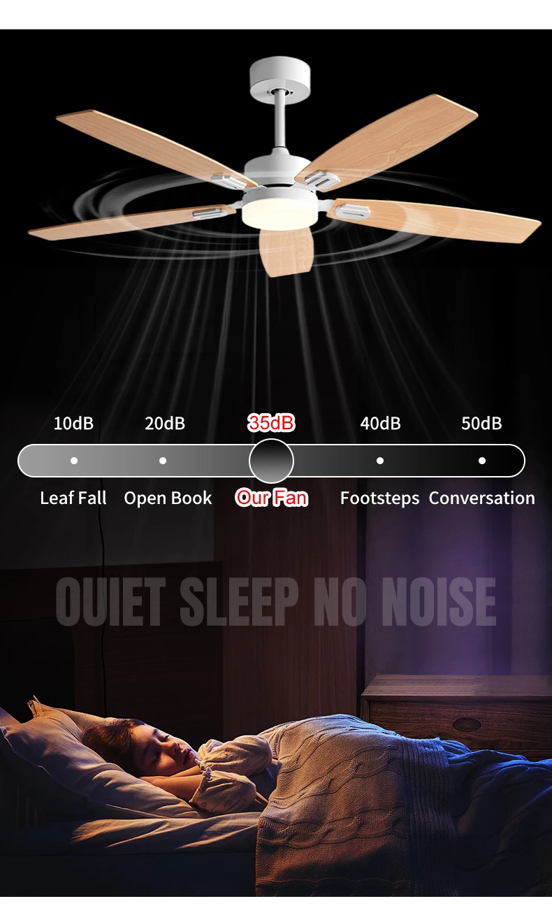 product 52 inch nordic reversible bldc motor ceiling fan lamp with remote control led ceiling fan with light-5