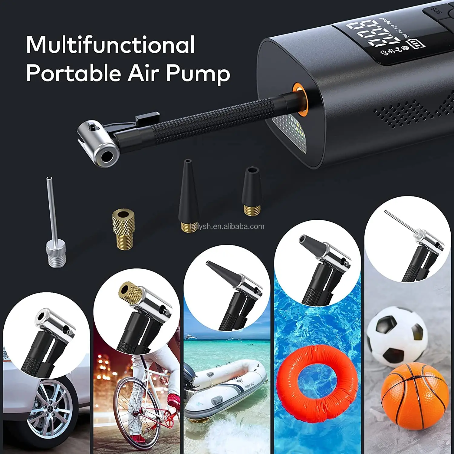 Hf809 Wholesale Portable Multiblepurpose Car Inflator Rechargeable