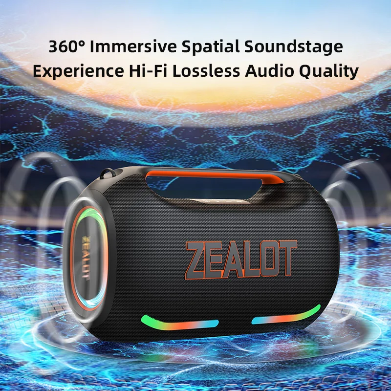 Zealot ZE41 250W High Power Portable Speaker IPX6 Waterproof Large 48000mAh  Battery RGB LED Lighting Mobile Phone| Alibaba.com