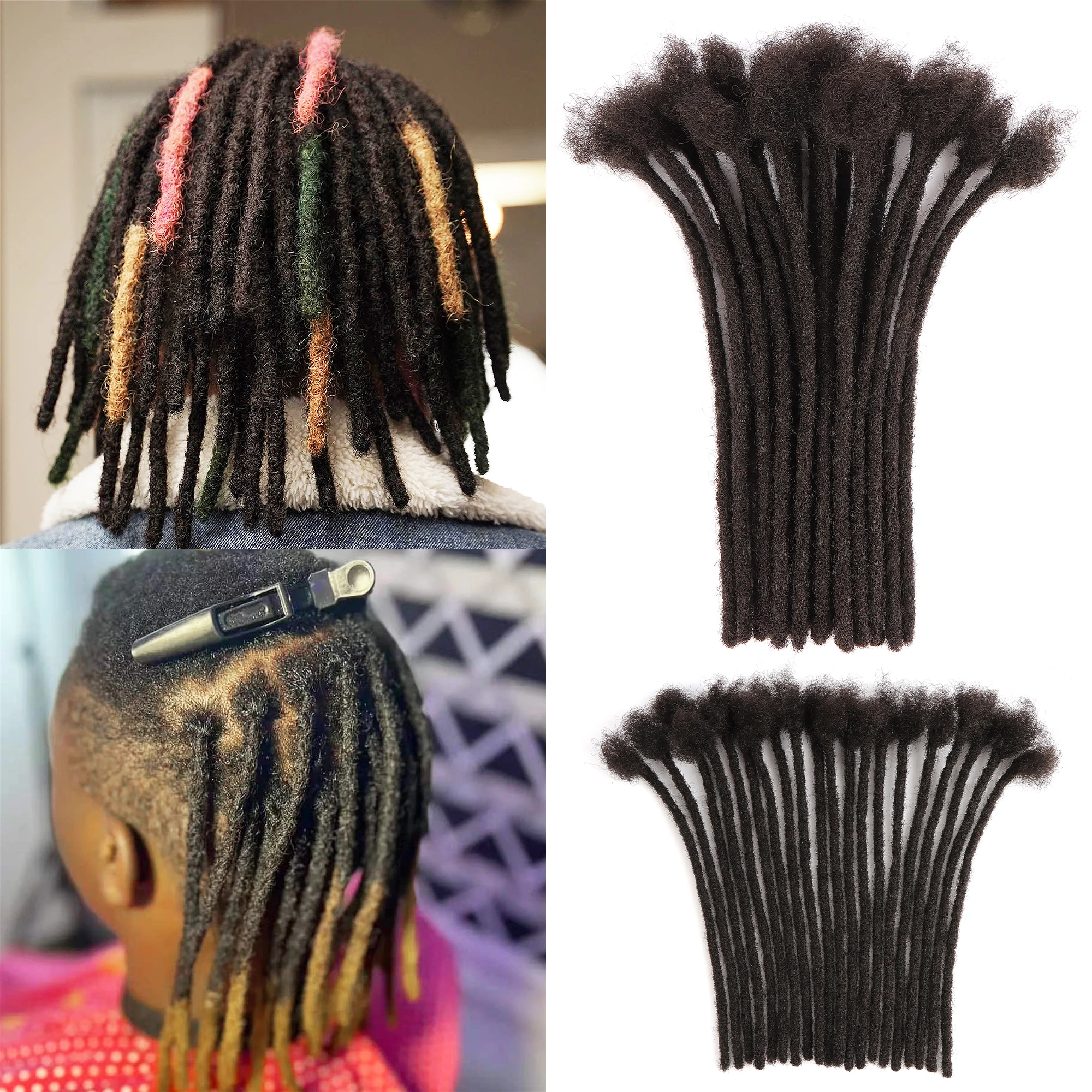 Orientdreads Wholesale Price Locks Cheveux Naturel Afro Kinky Locs Extension Human Dreadlocks for Man Cheap Dreads
