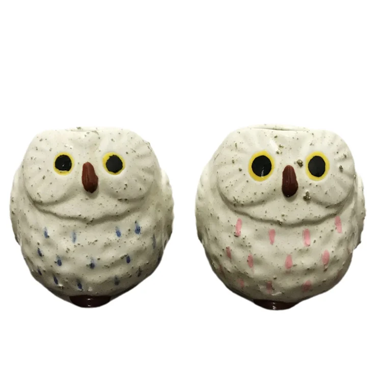 Customized High-End Ceramic Owl Toothpick & Pen Holder Glazed Exclusive Design for Restaurants Personalized Specialty Supplies