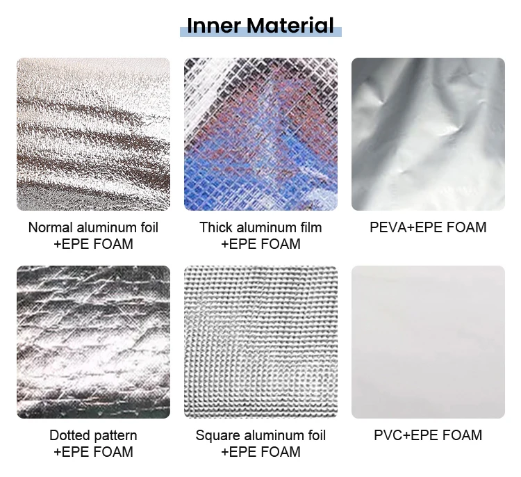 Custom Logo Print Non Woven Food Delivery Aluminum Foil Thermal Insulated Tote Lunch Bag Grocery Shopping Insulated Cooler Bag supplier