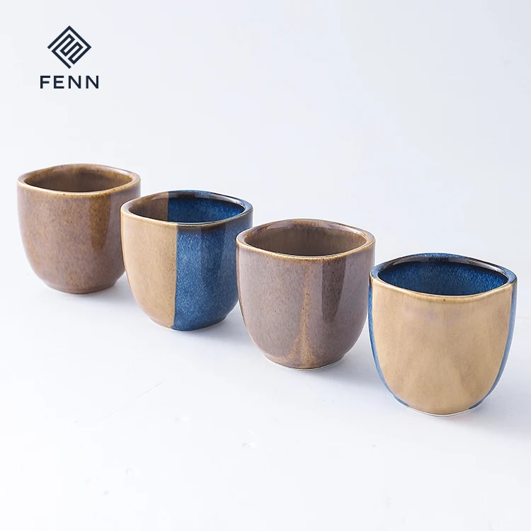 FENN 200ML Wholesale Japanese Style Tea Cup Pottery Saudi Arabia Ceramic Cups Custom Logo Kung Fu Tea Water Mugs Coffee Cup