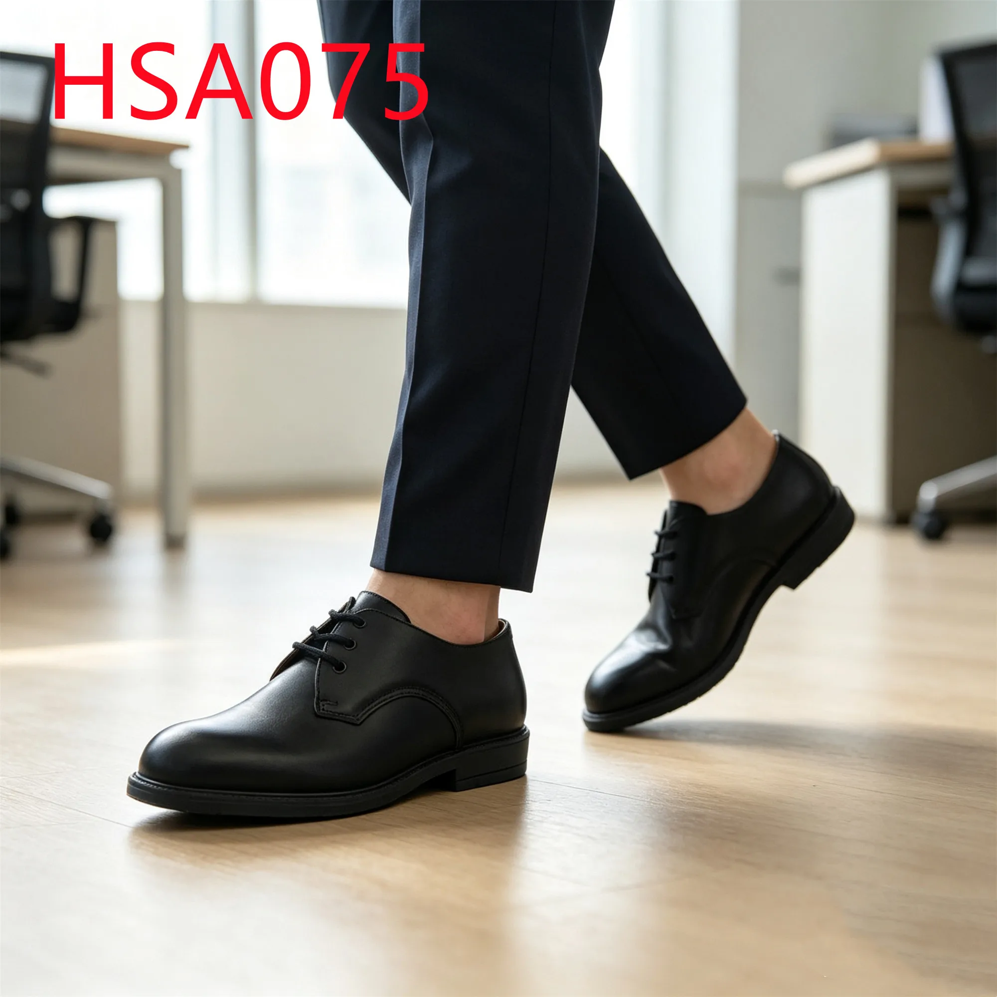 HY,Administrative Work Shining/matte Leather Hua Singh Uniform Shoes Formal Meeting Black/white Color Men Leather Shoes HSA075