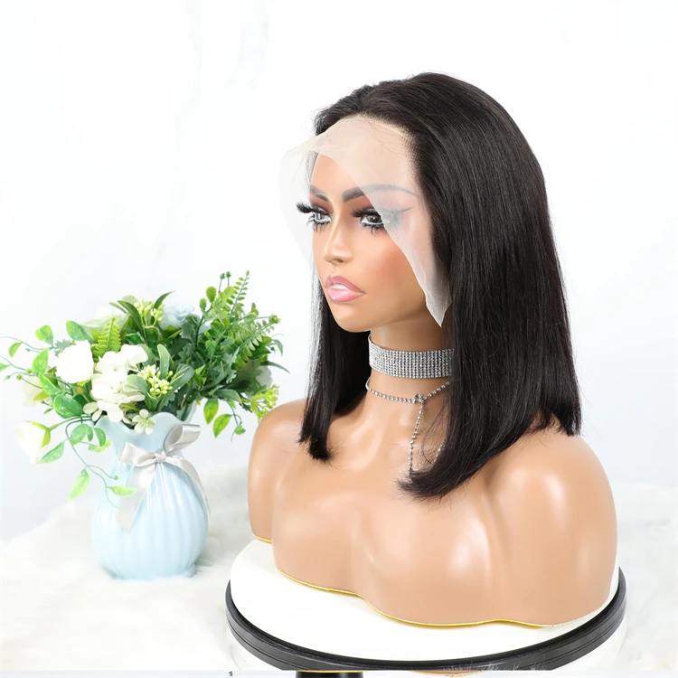 Full Lace Human Hair Wigs Brazilian Straight Transparent Hd 360 Full