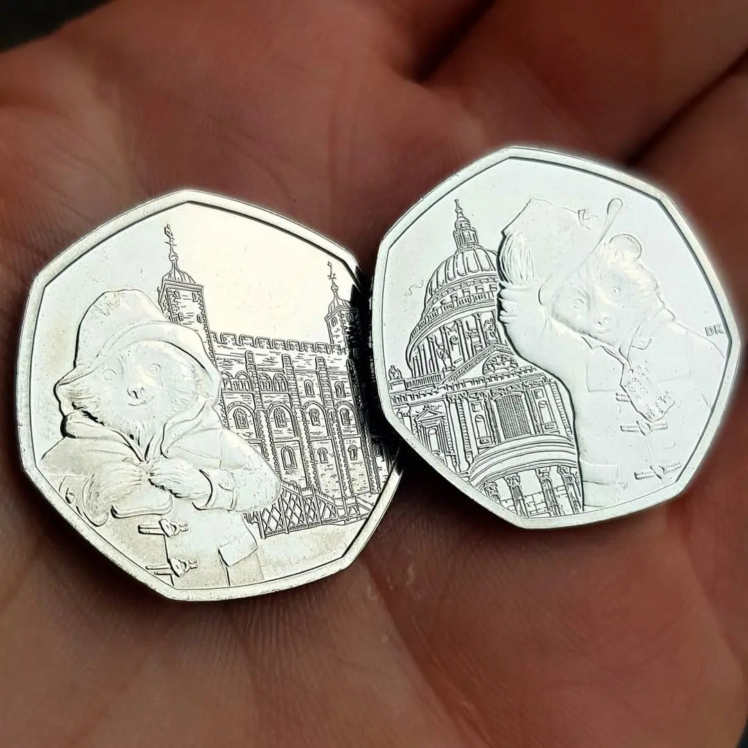 WD Ebay Ready Sale Royal Mint Replica paddington Bear 50p Value Coins Collection