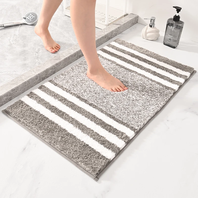 Luxury Customizable Flocking Bath Mats - Plush Super-Microfiber Bathroom Rugs, Machine Washable Bath Mats for Bathroom, Living Room, and Bedroom, Ideal Floor Mats for Home Entrance and Kitchen