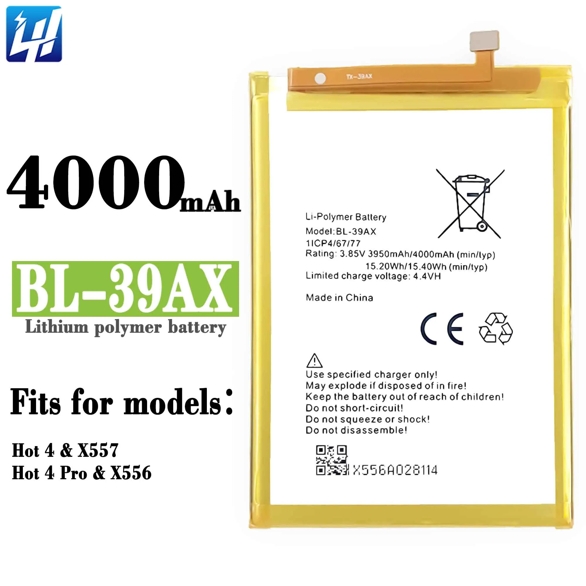BL-39AX Li-Ion Polymer Battery for Infinix X557 3000mah-4000mah