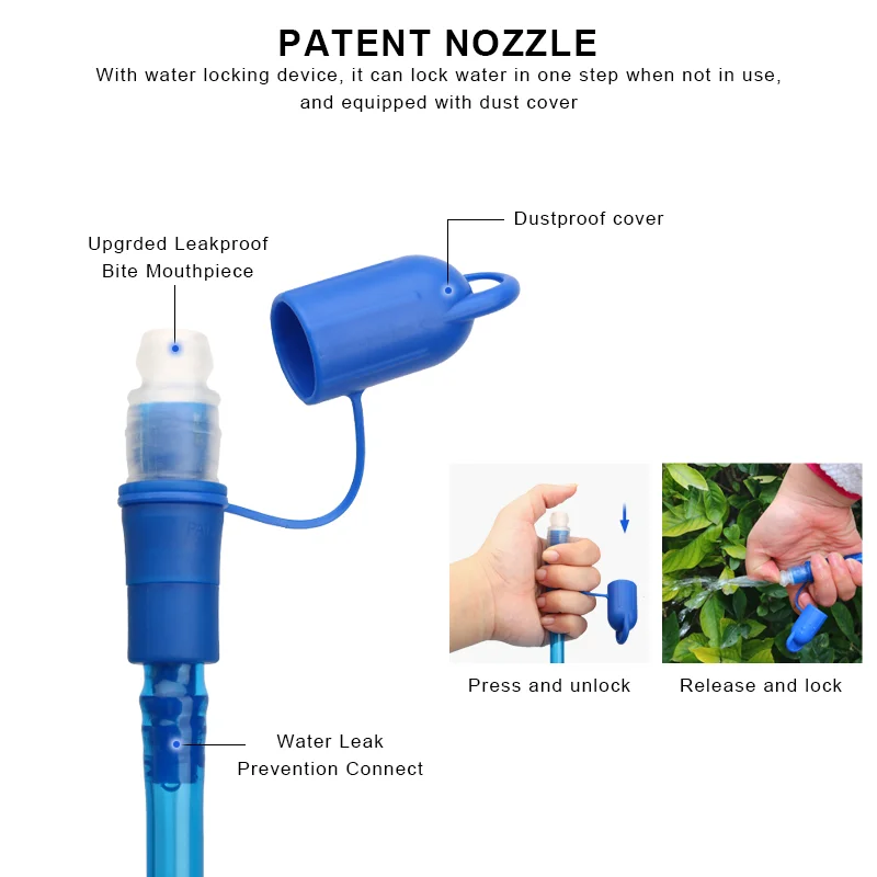 RIDERACE 2L Cycling Water Reservoir Water Bladder Hydration Container Pack BPA Free Running Climbing Hydration Vest Backpack