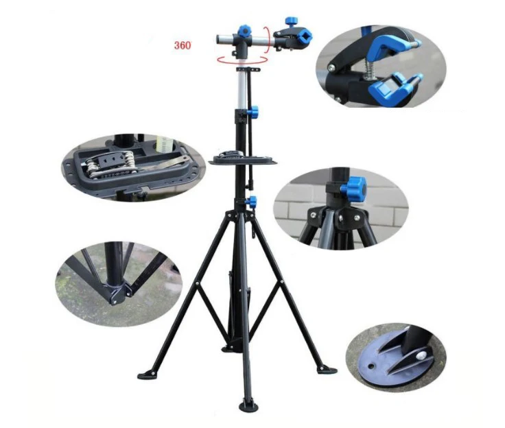 Support De Réparation De Vélo Robuste Max 50 Kg - Support De Travail Portable En Aluminium Fabrique Pour Velos Electriques Vtt Et Velos De Route Support De Réparation De Vélo Robuste Max 50 Kg - Support De Travail Portable En Aluminium Fabrique Pour Velos Electriques Vtt Et Velos De Route