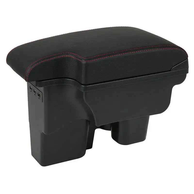 product leather car armrest box storage automobile seat gap crevice hand support cushion phone holder-4