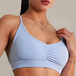 Nylon Padded Training Running Gym High Impact Corset U Neck Yoga Sports Bra Straps Custom Sports Bras