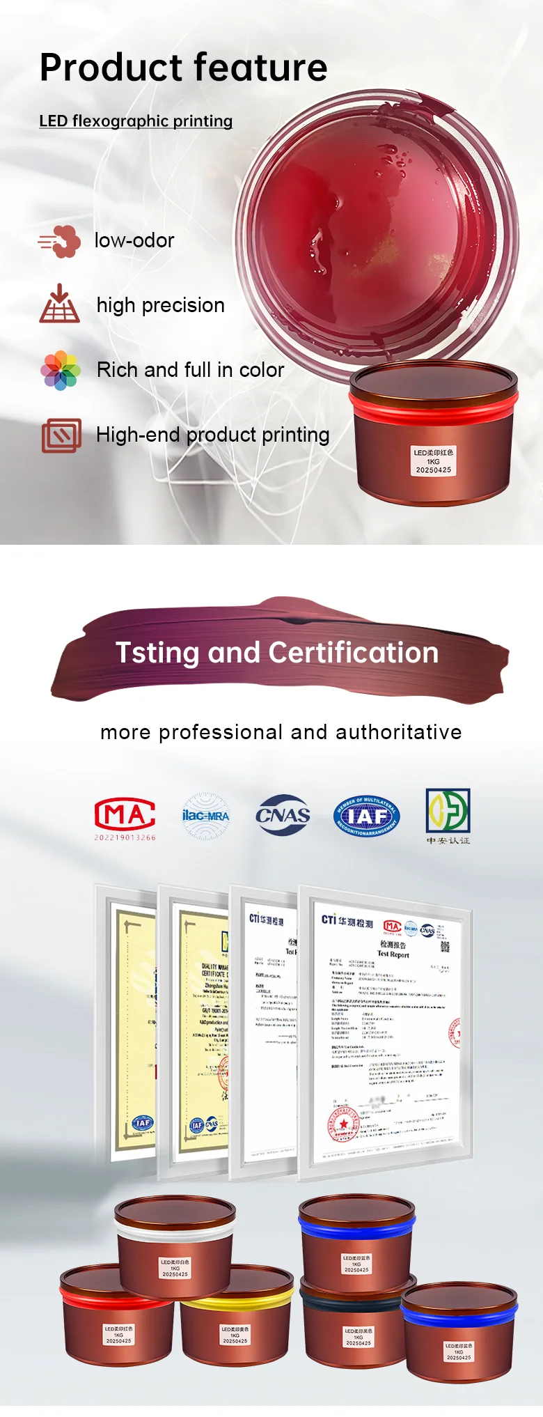UV Universal Offset for Ink for Flexo Printing Cost-Effective for Gold Silver Card Printing details