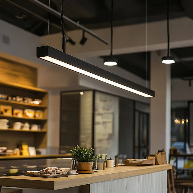 28W Aluminum Linear LED Pendant Light product sample