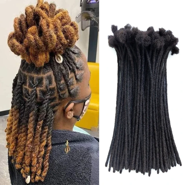 KAMA Factory Direct  Brazilian Remy Human Hair Dreadlock Extensions Kinky Curl Afro Wave Texture Crochet Machine Double Weft