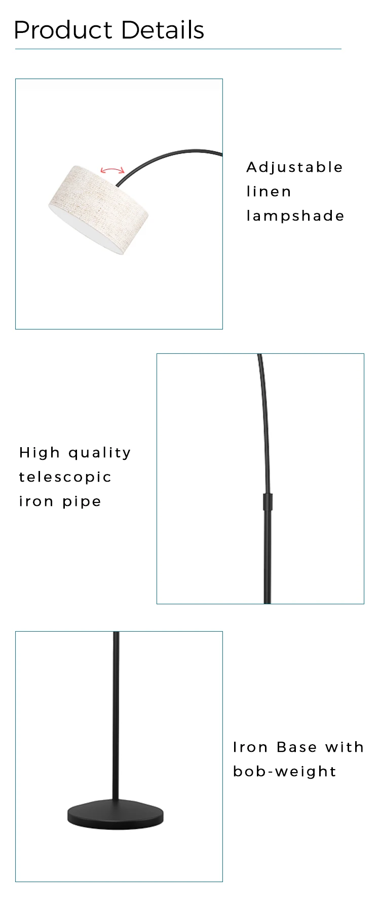 fishing floor lamp rod