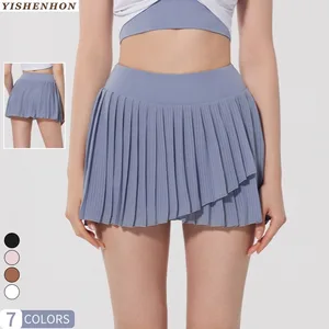 YISHENHONG Hot Sale Custom Yoga Skirts for Women New Designer Women's Outdoor Soft Quick Dry Pleated Sport Tennis Skirts