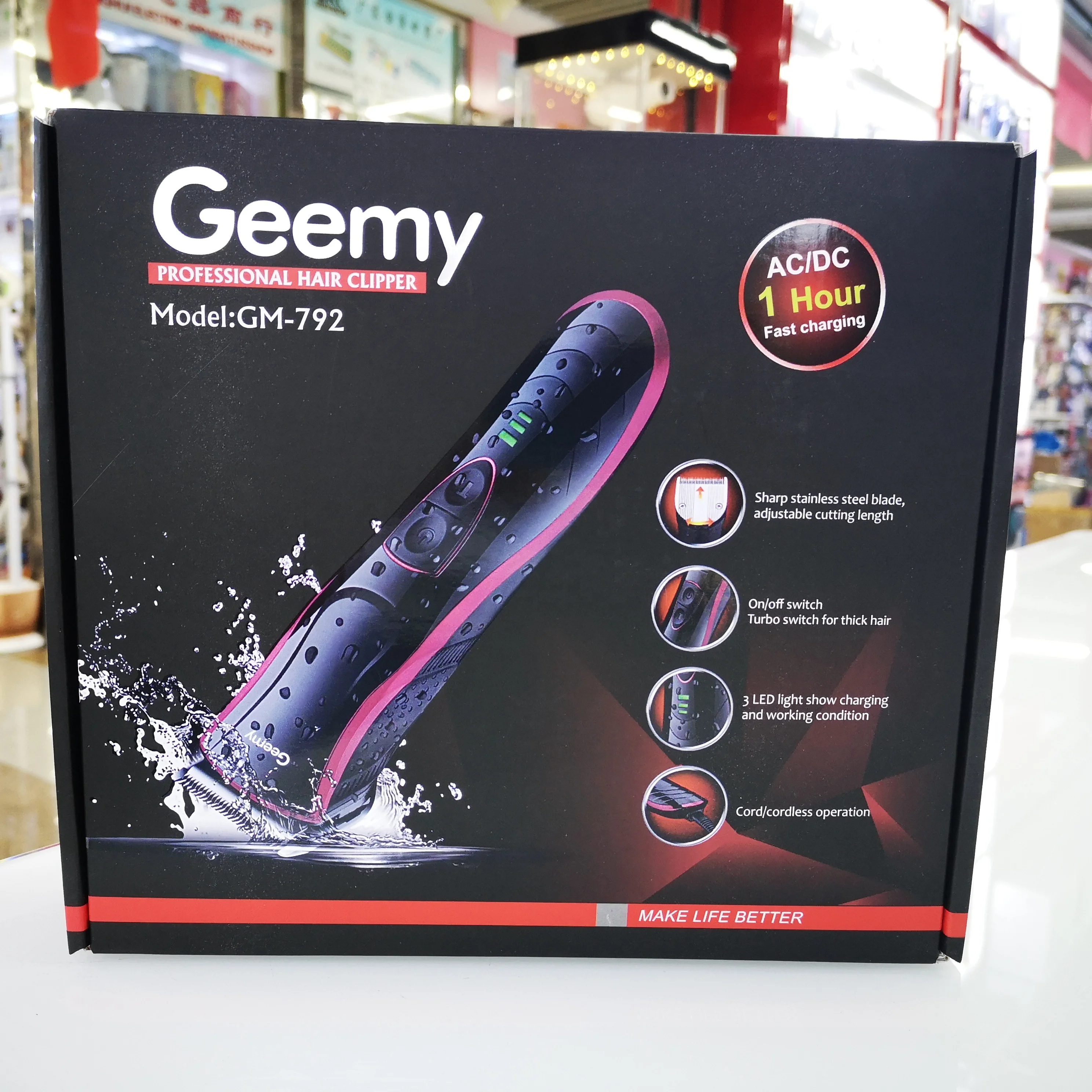 Hot Selling Original GEEMY GM792 Pop Barber Clipper Professional Electric  Hair trimmer