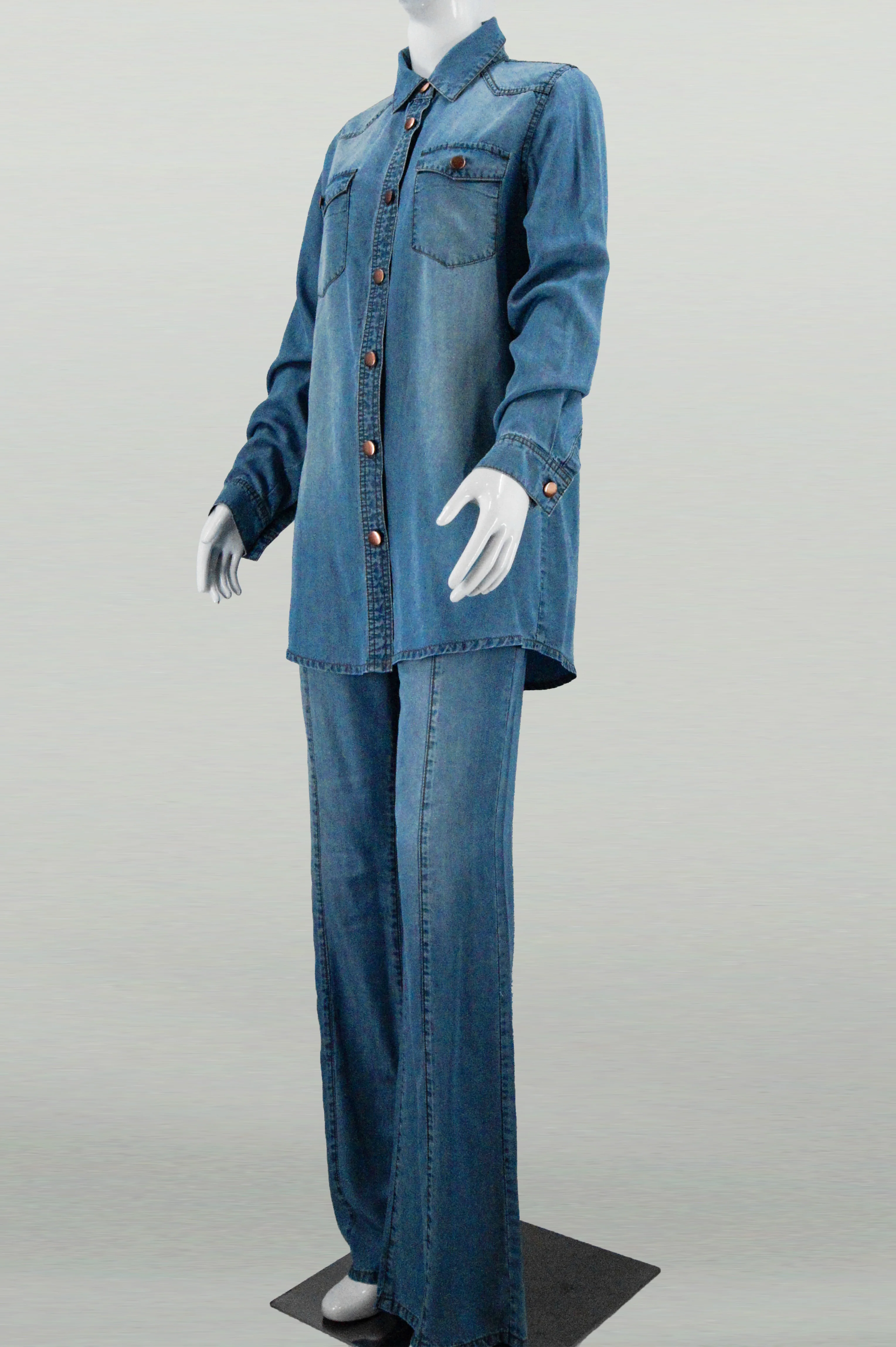 Chic Women's Suit Set with Pocket Cardigan | Notch Lapel Long Sleeve Top & Trousers | Custom Source Factory