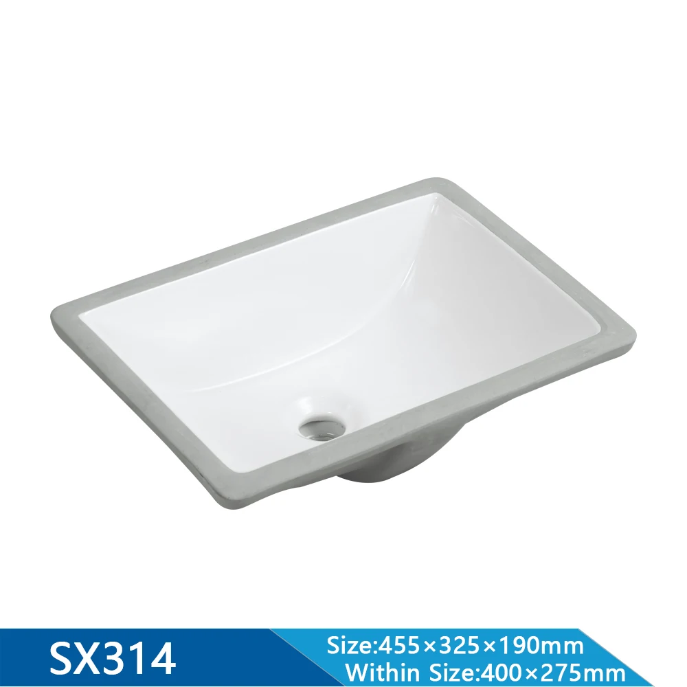 MWD Factory Cheap Rectangular Ceramic Under Counter Basin Sink SX317