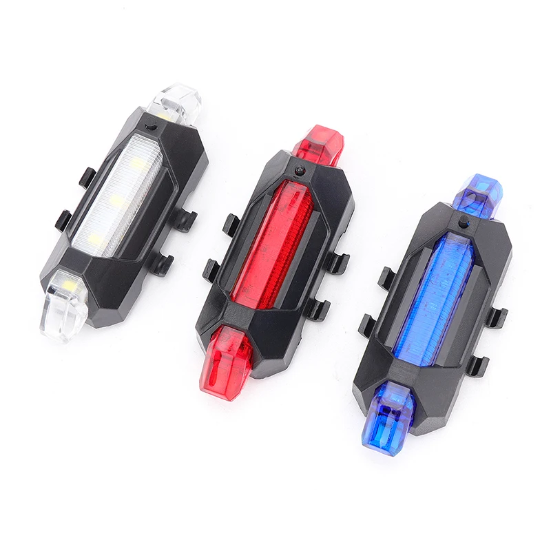 USB Rechargeable Outdoor Riding Bike Lights Set Front Back Rear Safety LED Bicycle Light for Night Riding Waterproof Battery