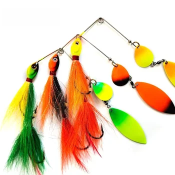 21g Willow Blades Metal Lure Top Freshwater Rotating Bass Trout Fishing In-line Spinner – Metal Jig – view 2