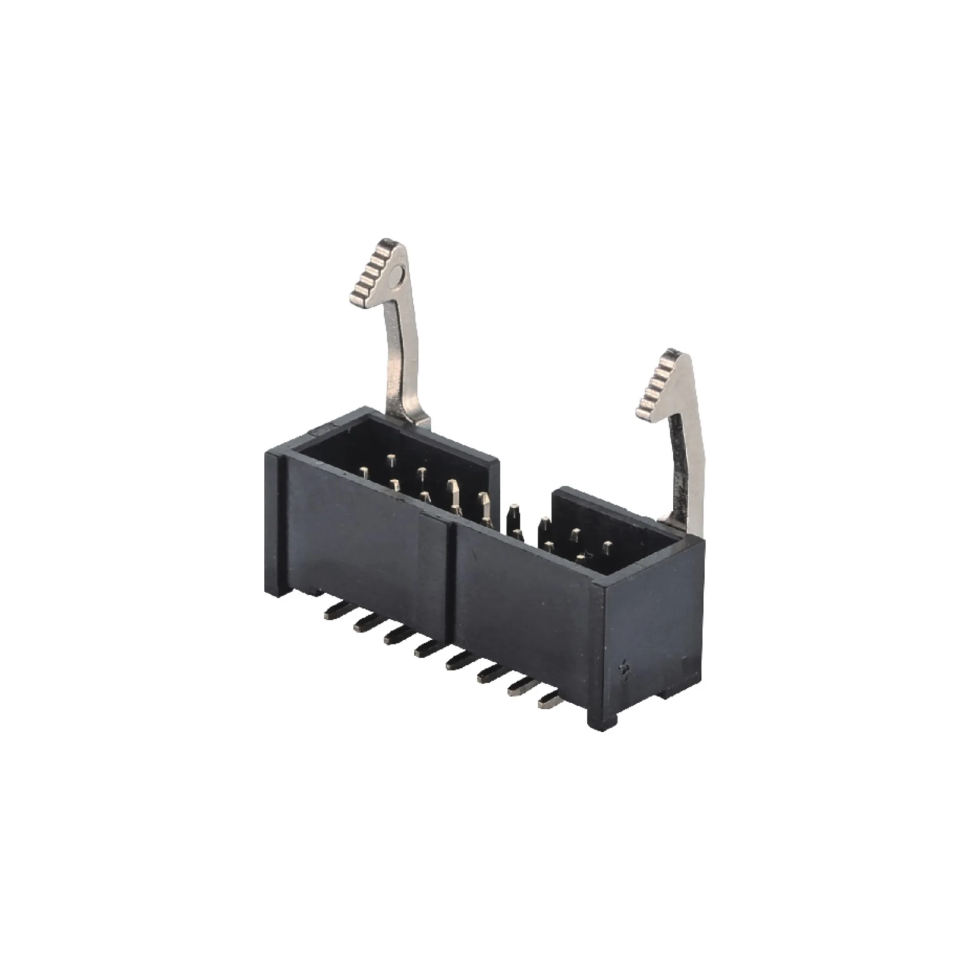 1.27mm Din Type Box Header Smt Connector H5.7mm Male Brass Contact Gold ...