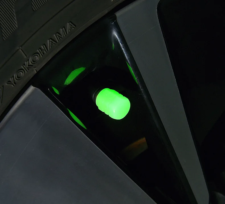 Универсальный колпачок для ступицы автомобильного колеса, светящийся пыленепроницаемый декоративный светящийся колпачок для клапана шины, колпачки для стержней обода колеса