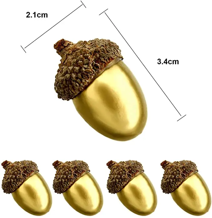 Knstliche Eicheln Goldene Eichel Geflschte Eichel fr Kche  Weihnachtsdekoration