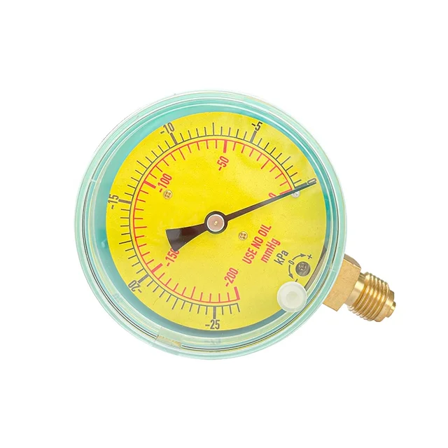 Manometer Pressure Gauge -25 kPa Capsule Gauge with Color Case for Beer Barrel