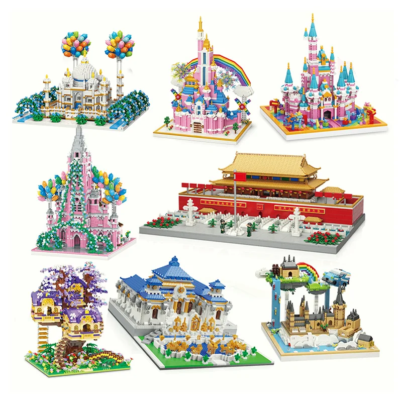 My Moc World Famous Building Eiffel Tower the Great Wall Decoration Building Block Brick Plastic Toy Gift for Kids Adult