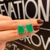 Pendientes de esmeralda