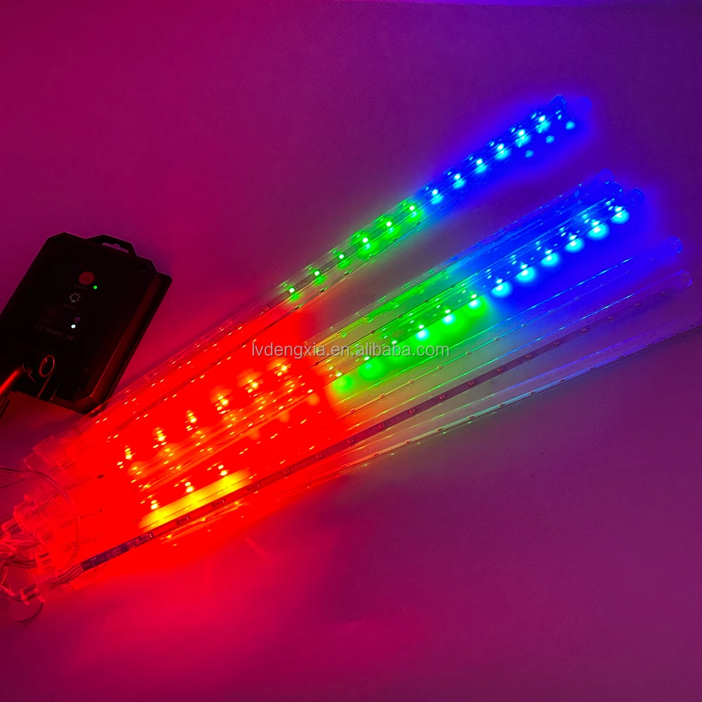 Solar 8-tube 576led Meteor Lights For Outdoor Garden & Christmas