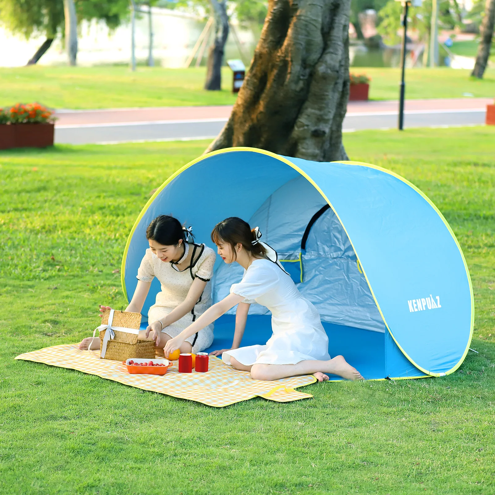 New Easy up Instant Automatic Pop up Tent  Umbrella Shade and Shelter Dome Sunshade Beach Tent