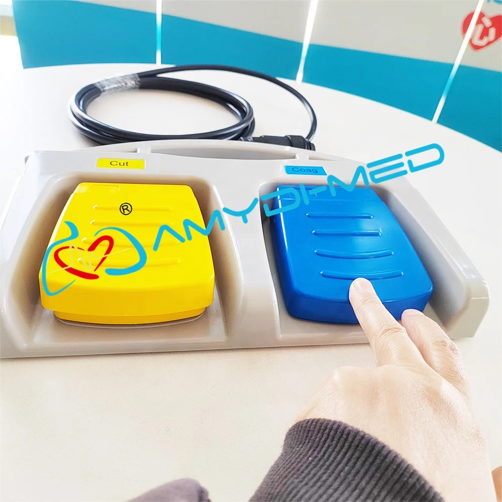 Electrosurgical Footswitch Pedal Plastic Two Button Double Footswitches for Diathermy Units Valleylab
