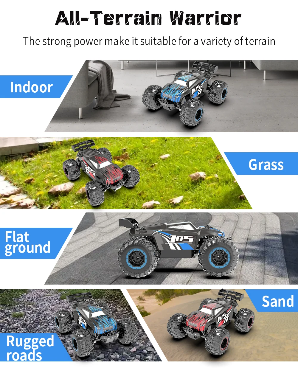 Wholesale JJRC Q105 Buggy Car 1:18 High Speed Cars 15km/h 2.4Ghz Double Motors Drive Climbing RC Off Road Drift Vehicle Toy