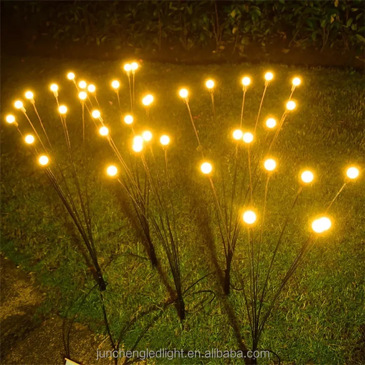 Outdoor Led Solar Fireworks Fireflies Lawn Garden Courtyard Decoration ...