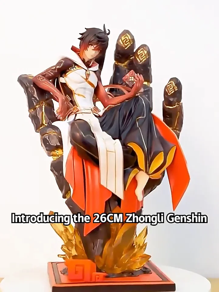 26cm Zhongli Genshin Impact Anime Figures Cartoon Collection Model Doll ...