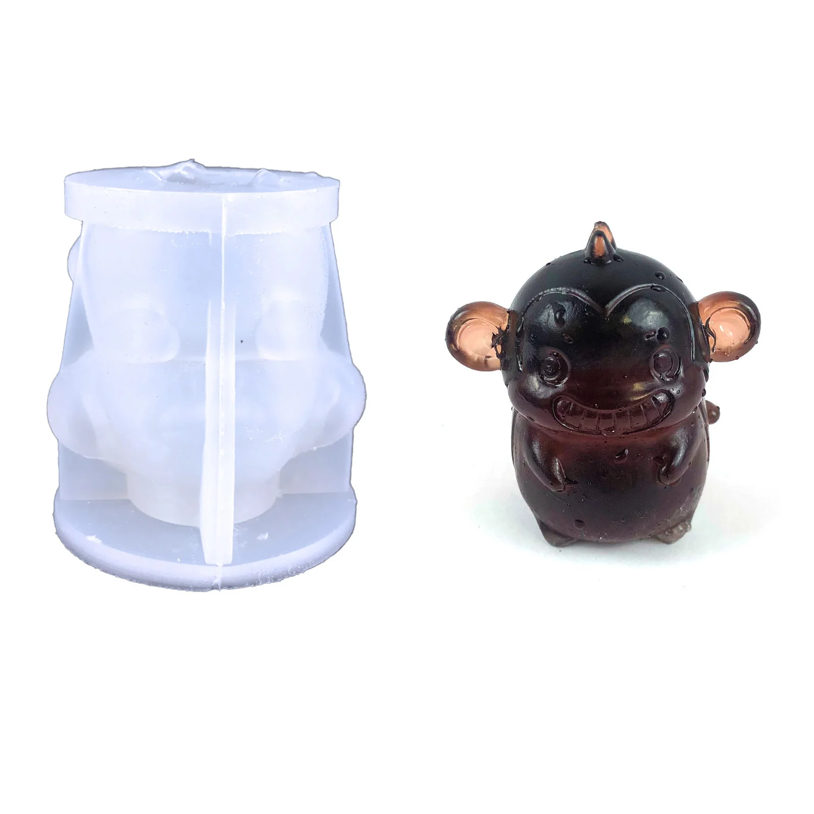 Wholesale A7963 DIY Monkey 3D Candle Ice Block Mold silicone ice cube mold  custom ice cube mold From m.