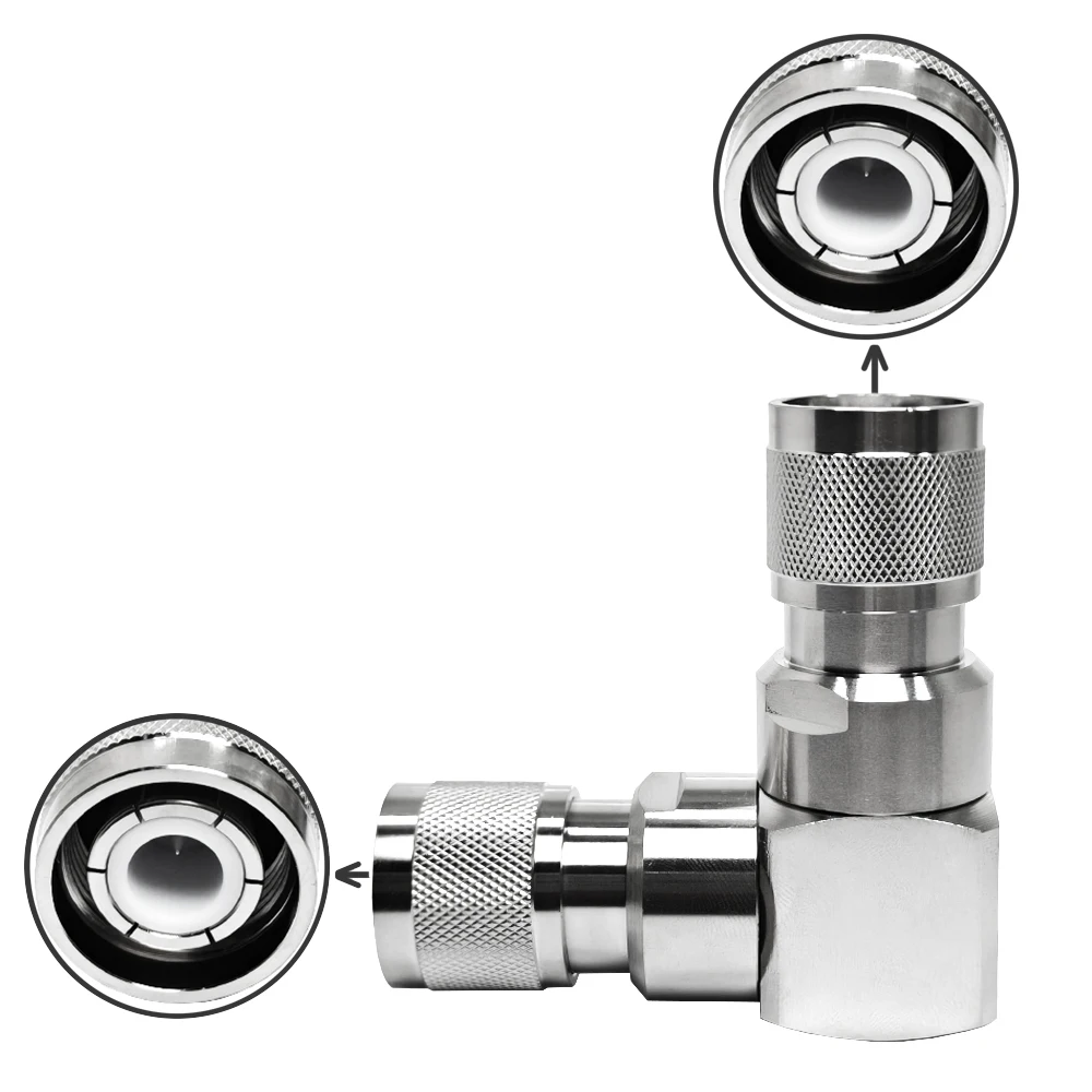 Rf Adaptor HN Male Plug Macho to HN Male Plug Macho Right Angle 90 Degree Connector Coaxial Adapter