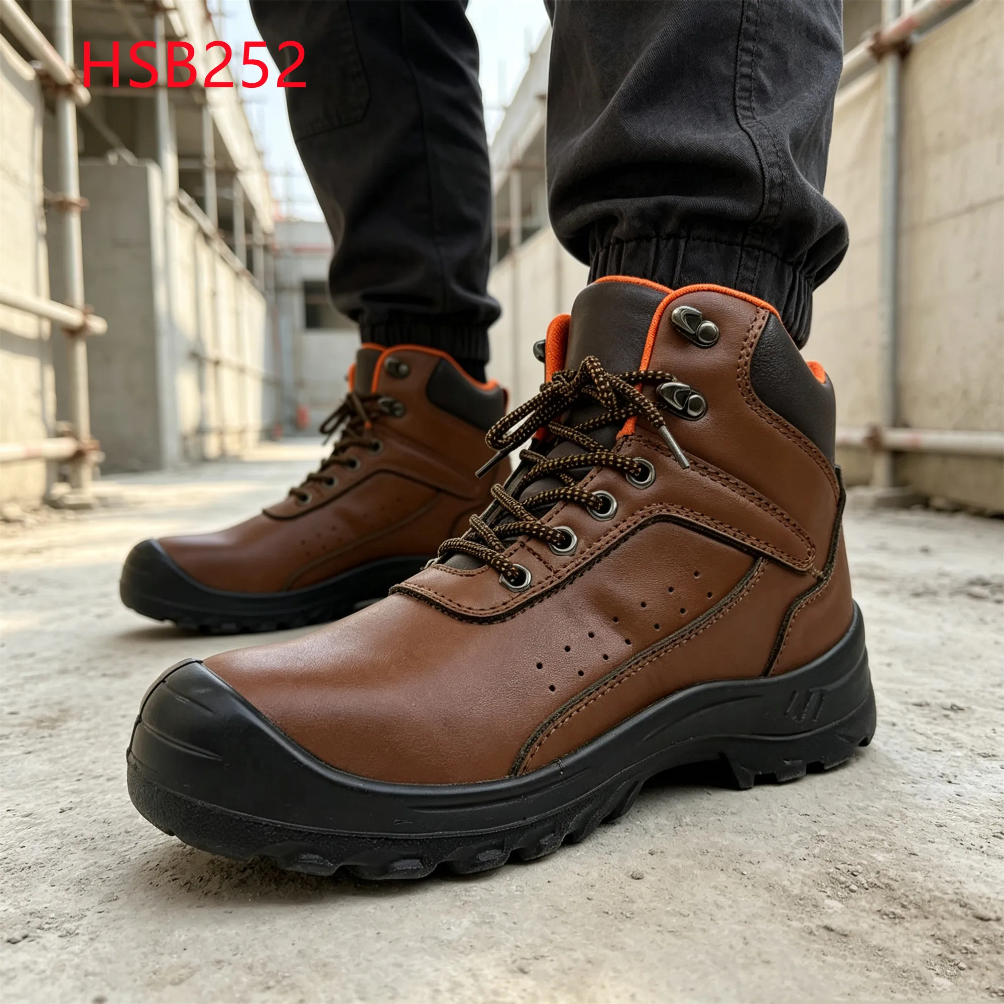 LXG,Petroleum Industry Rock Bottom Price Brown Hua Singh Safety Shoes Work Site Steel Toe&midsole Insert Work Footwear HSB252