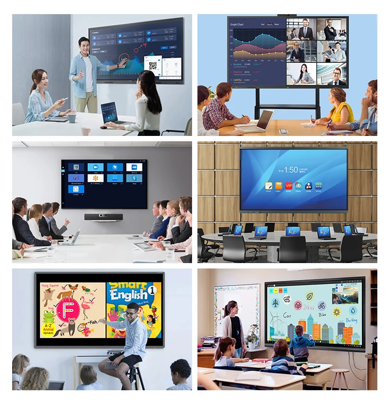 75 Inch 4K LCD Display Interactive Smart Board with Android OS 120Hz ...