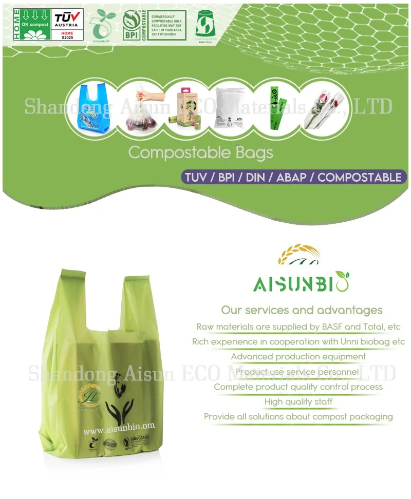 Bolsas biodegradables compostables para arrancar y con ojal para colgarlas Plaxi 22 + 12 x 40 cm, conforme a la normativa EN 13432, para tiendas de alimentos y uso doméstico 100 unidades 