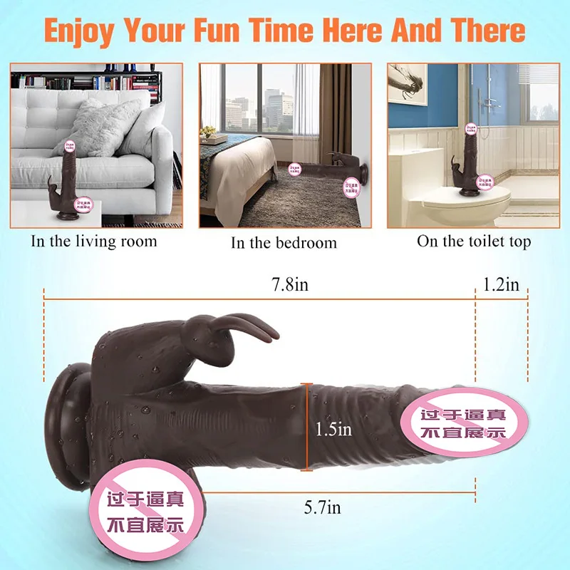 Wireless Silicon Dragon Black Thrusting Dildo Vibrator for Woman Female Masturbation Realistic Dildo