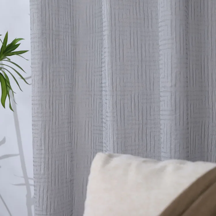 Modern Simple Sheer Curtain Dobby White Grey For Living Room Bedroom   Hea2c4ff470244ad58a2d4d33663c2964l 